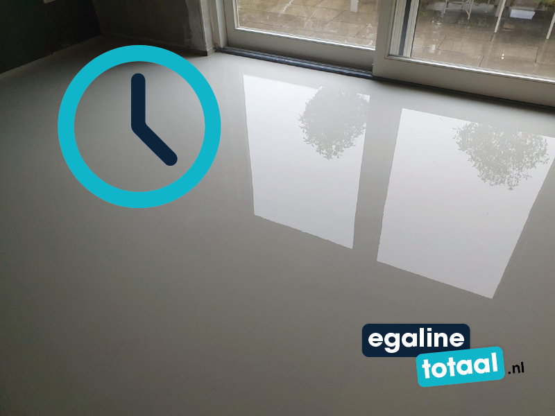Wat is de droogtijd van egaline?